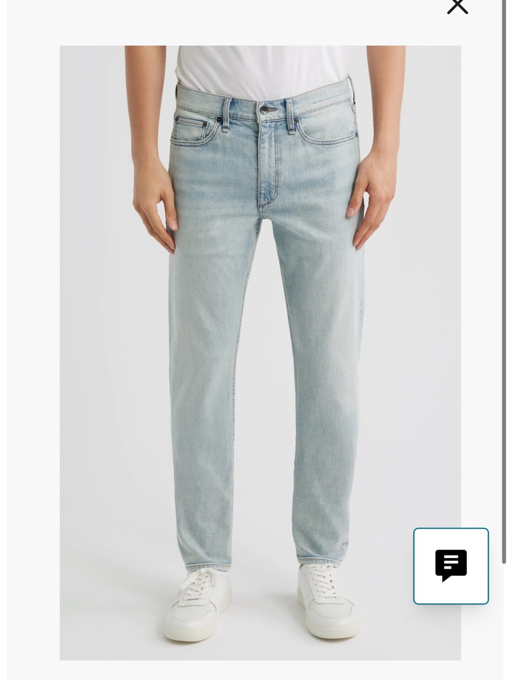 RAG & BONE • nwt beck jean cropped light blue size 33